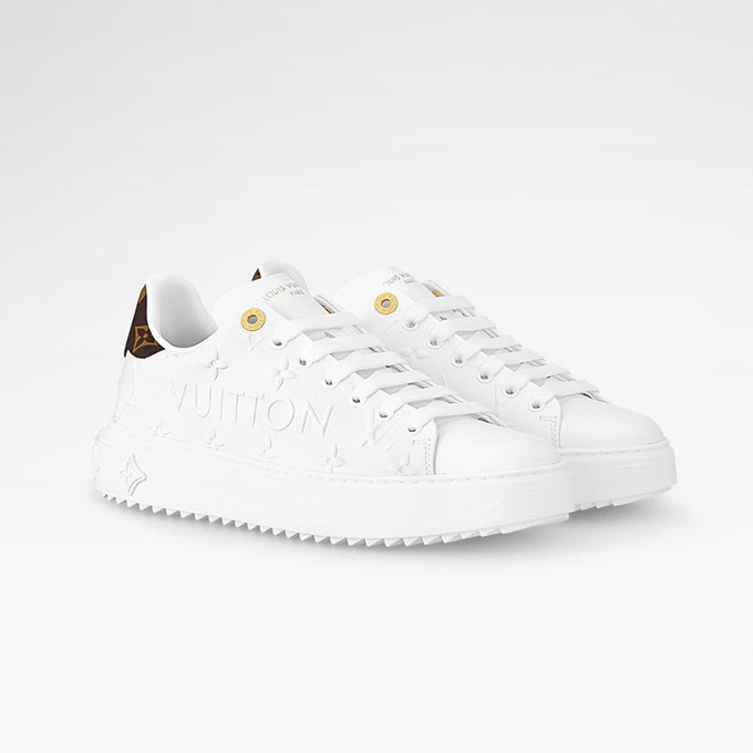 lv louis vuitton time out monogram embossed sneaker